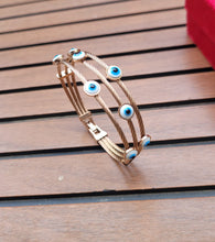Load image into Gallery viewer, Gemzlane Antitarnish Evileye openable Bracelet