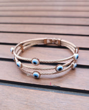 Load image into Gallery viewer, Gemzlane Antitarnish Evileye openable Bracelet