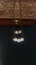 Load image into Gallery viewer, Triple heart Mangalsutra Pendant necklace set