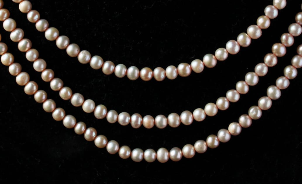 Gemzlane multiline AAA quality Real Pearls necklace for women and girls