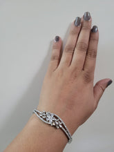 Load image into Gallery viewer, Gemzlane Silver plated cz openable Bracelet