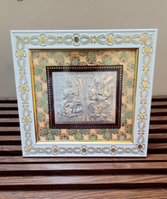 Load image into Gallery viewer, Laxmi Ganesh ji Photo Frame for Pooja Room  /Pure 925 Silver Foiled