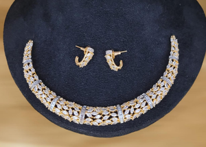Hasli white Diamond Necklace set