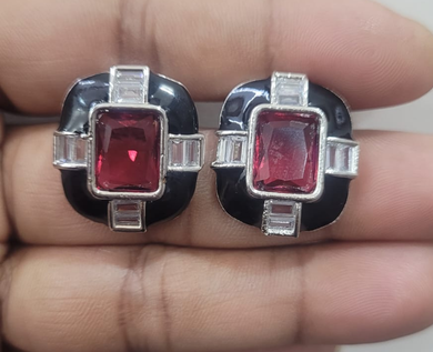 Enamel Studs Earrings