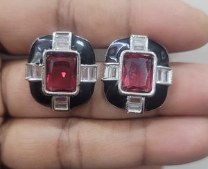 Enamel Studs Earrings