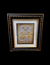Load image into Gallery viewer, Laxmi Ganesh ji Photo Frame for Wall Hanging  /22ct Gold Foiled