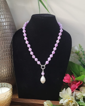 Load image into Gallery viewer, Lilac designer Gemstone Beaded Necklace