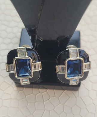 Blue Enamel Studs Earrings