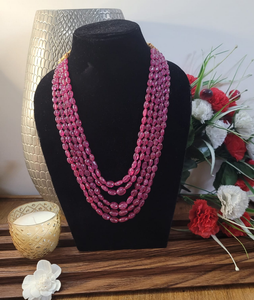 Natural Ruby maniya  ovals precious Necklace