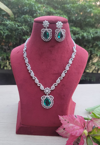 Aquamarine Diamond Necklace set