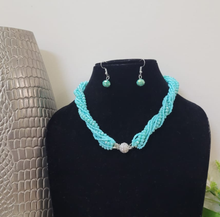 Load image into Gallery viewer, Turquoise Beaded Necklace for girls