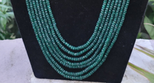 Load image into Gallery viewer, Natural Precious Green Emerald Layered Gemstone Necklace