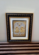 Load image into Gallery viewer, Laxmi Ganesh ji Photo Frame for Wall Hanging  /22ct Gold Foiled