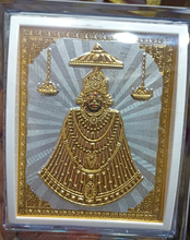 Load image into Gallery viewer, Khatu Shyam ji Photo Frame for Pooja Room  /22ct Gold Foiled