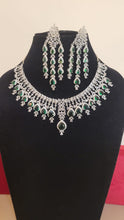 Load image into Gallery viewer, Kiara Emerald Green diamond Necklace set