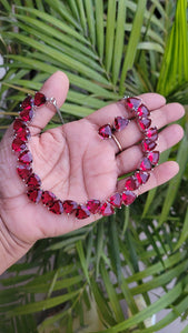 Alia Red Diamond Necklace set