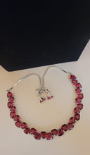 Load image into Gallery viewer, Alia Red Diamond Necklace set