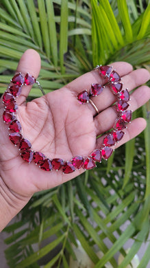 Alia Red Diamond Necklace set