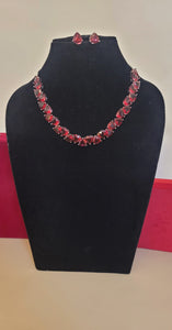 Alia Red Diamond Necklace set