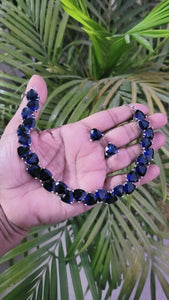 Alia Blue Diamond Necklace set