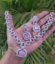 Load image into Gallery viewer, Nano Pink diamond Necklace set