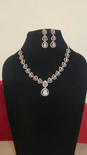 Load image into Gallery viewer, Malaika victorian Cubic zirconia white diamond Necklace set
