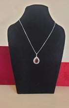 Load image into Gallery viewer, Neha Red Stone Diamond Pendant Necklace with chain