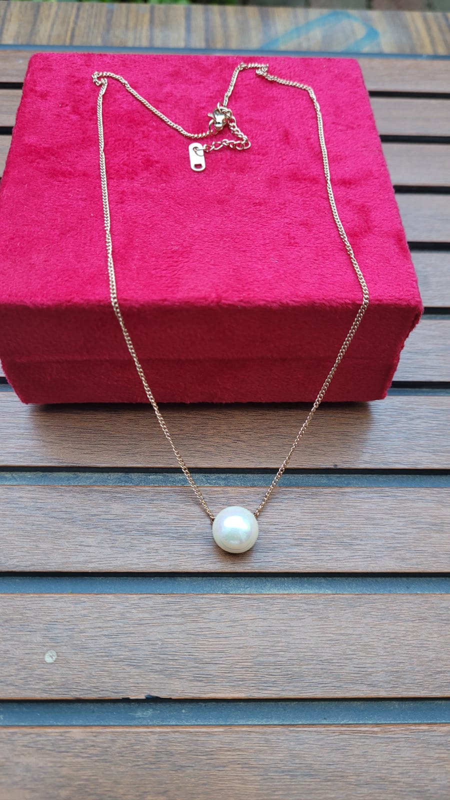 Gemzlane Pearl Anti tarnish Pendant  Necklace