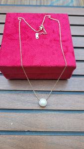 Gemzlane Pearl Anti tarnish Pendant  Necklace