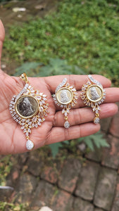 Gemzlane Ginni pendant diamond necklace set