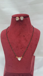 Heart Mangalsutra necklace set