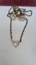 Load image into Gallery viewer, Heart Mangalsutra Pendant  necklace set