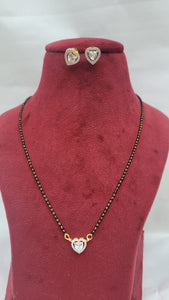 Heart Mangalsutra necklace set