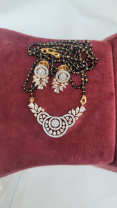 Geetika Long Mangalsutra Pendant necklace set
