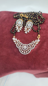 Geetika Long Mangalsutra necklace set