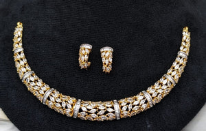 Hasli white Diamond Necklace set