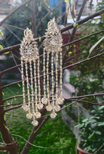 Load image into Gallery viewer, Gemzlane long white Diamond danglers earrings