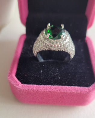 Sara Green Stone Diamond Adjustable Ring