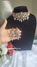 Load image into Gallery viewer, Kareena Fusion Kundan Choker Diamond Necklace Set