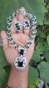 Neetaambani Emerald Diamond Necklace set