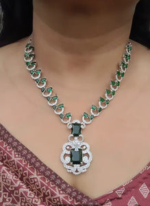 Neetaambani Emerald Diamond Necklace set