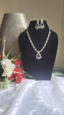 Purple Zirconia Necklace set