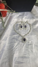 Load image into Gallery viewer, Purple Zirconia Diamond Necklace set
