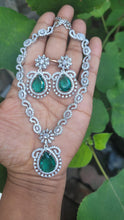 Load image into Gallery viewer, Aquamarine Diamond Necklace set
