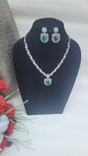 Load image into Gallery viewer, Aquamarine Diamond Necklace set