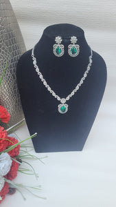 Aquamarine Diamond Necklace set