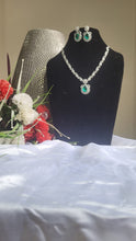 Load image into Gallery viewer, Aquamarine Diamond Necklace set
