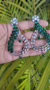 Green Dangler Earrings