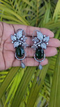Load image into Gallery viewer, Emerald Zirconia Earrings