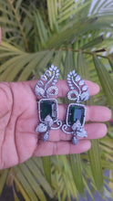 Load image into Gallery viewer, Tamanna Green Dangler Earrings